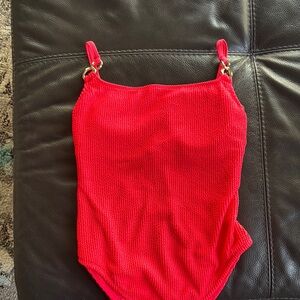 Lilly Pulitzer Vibrant Minizer red Knit bathing suit SIZE 10